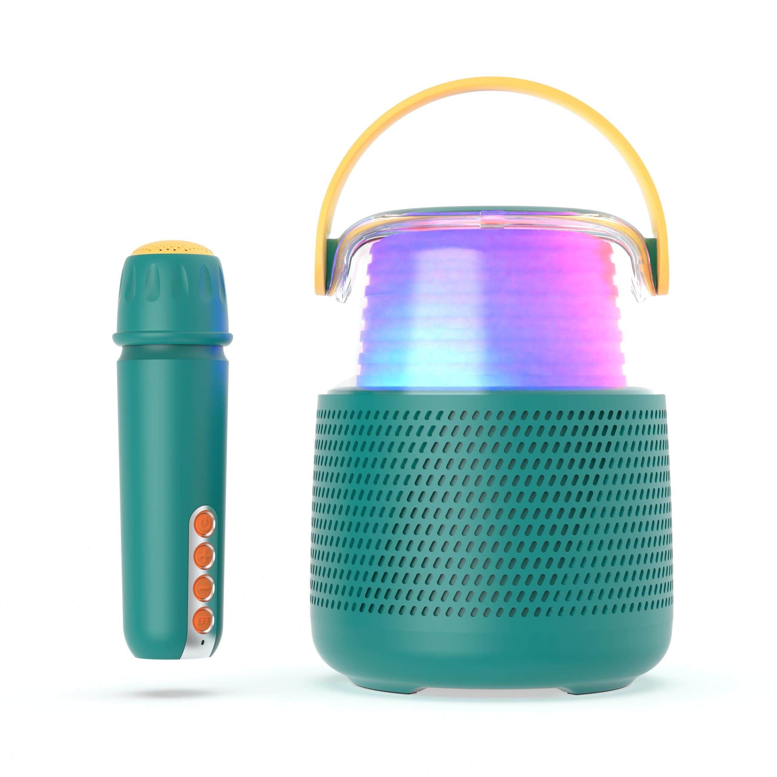 Ses Efektli Mikrofonlu Karaoke Hoparlör - Mavi