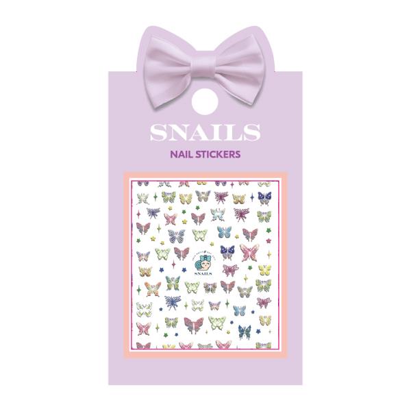 Snails Tırnak Sticker Seti- Butterfly garden