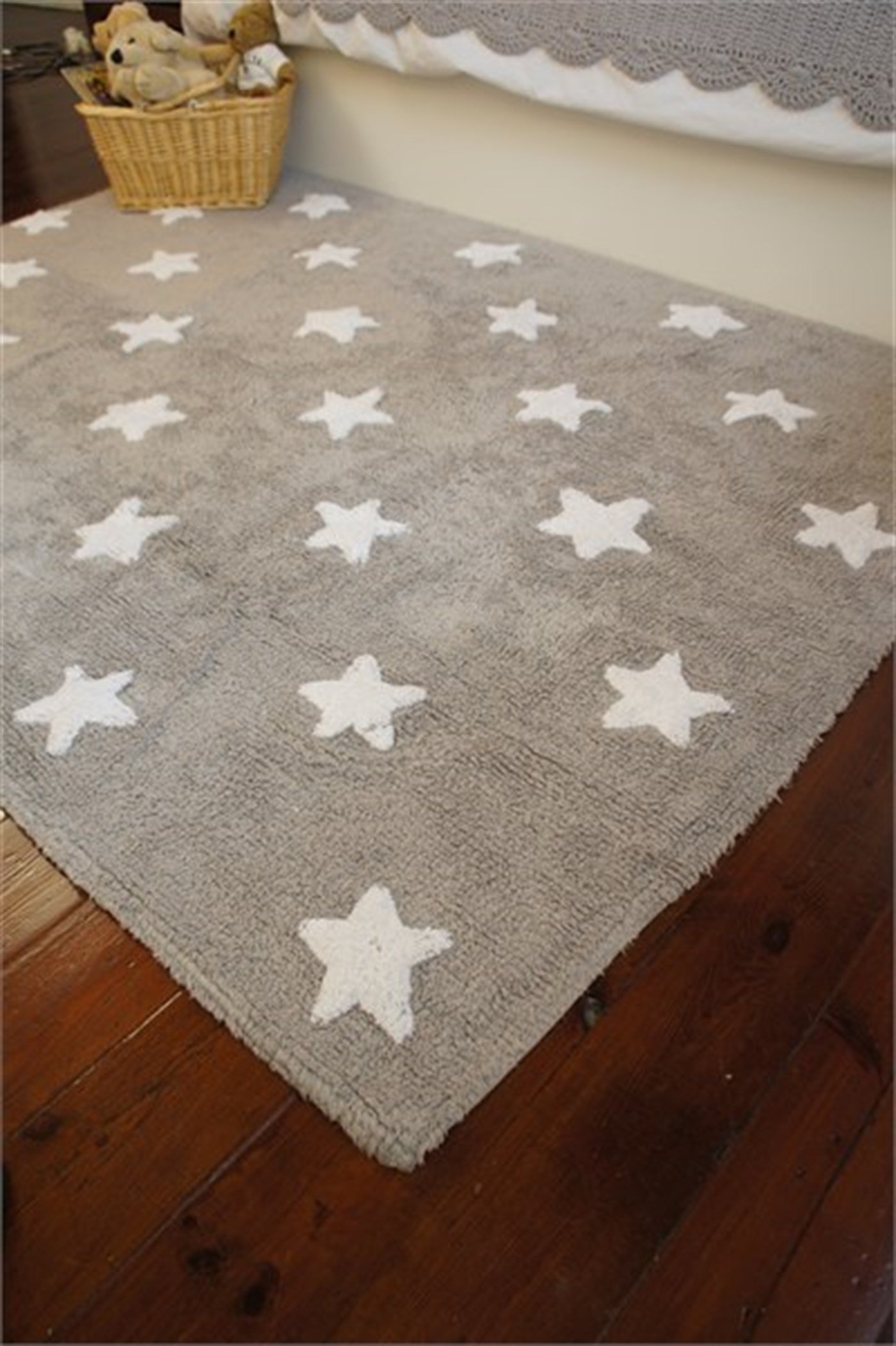 STARS Çocuk Odası Halısı Gri/Beyaz