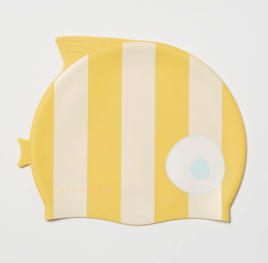 SunnyLife Çocuk Yüzme Bonesi Fish Mustard Stripe