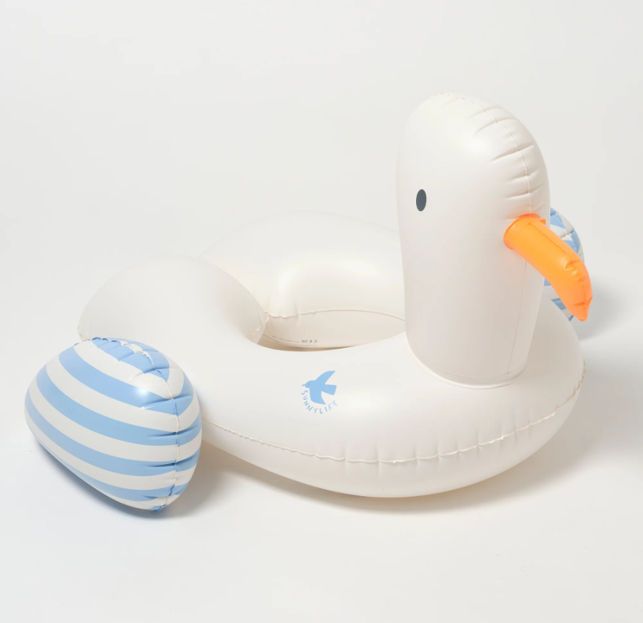 SunnyLife Martı çocuk Şişme Deniz ve Havuz Simidi Blue Stripe