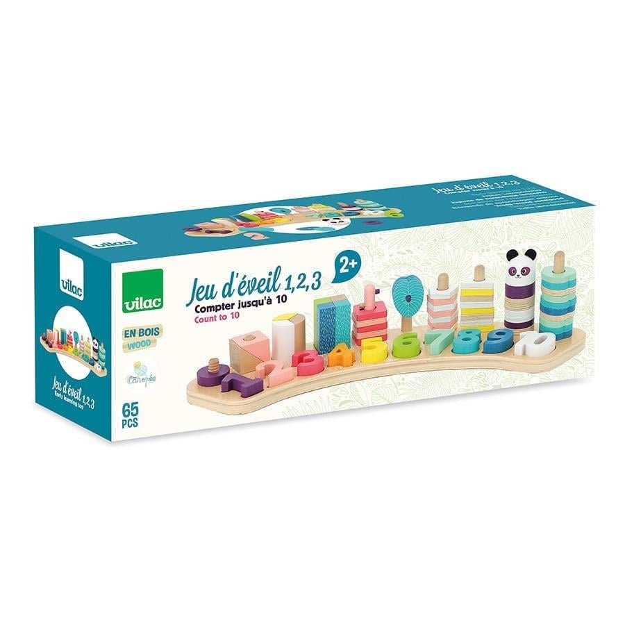 Vilac Ahşap Öğrenme Oyunu 1,2,3