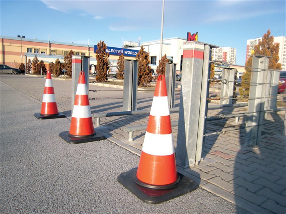Eko Trafik Konisi 75 cm Ağırlıklı - Reflektifli Trafik Dubası