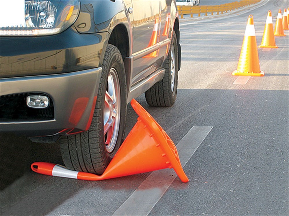 PVC Trafik Konisi 70 cm Tek Reflektifli 