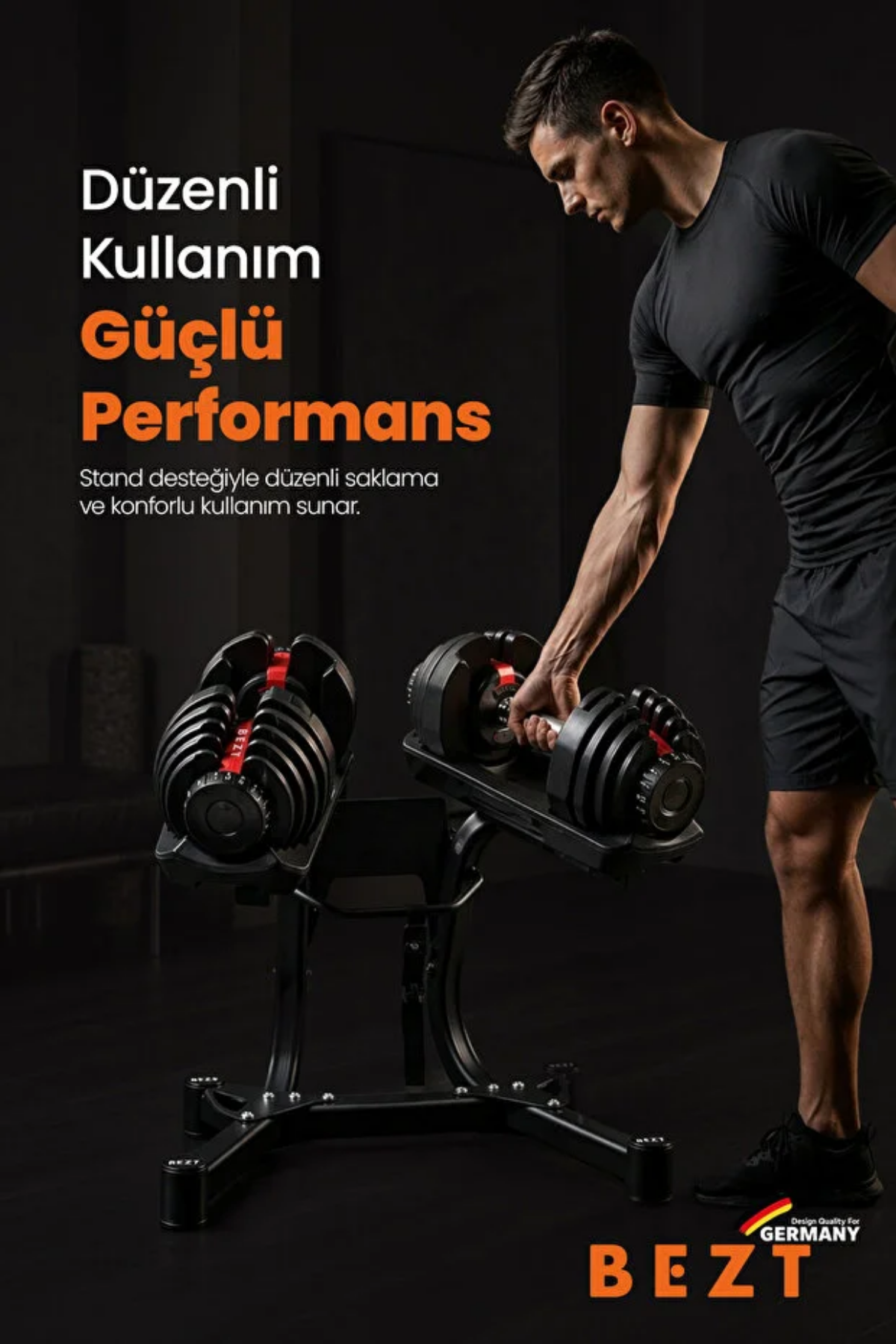 Bezt Pro Sports Ağırlık Standı  24 kg Ayarlanabilir Dambıl Seti Organizer Rafı Ev Tipi Fitness Depolama Standı