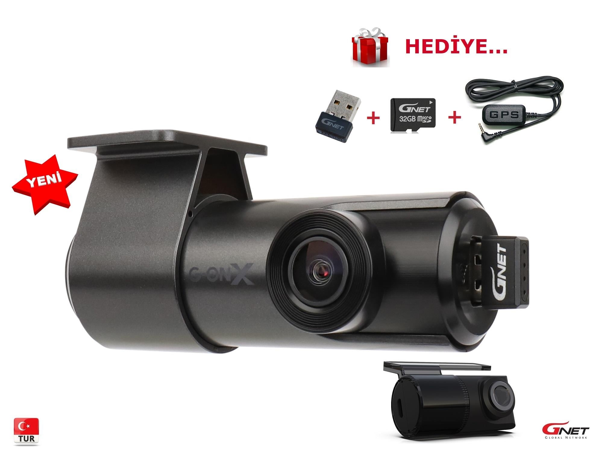 GNet GONX 2CH HDR FullHD Wi-Fi Araç Kamerası