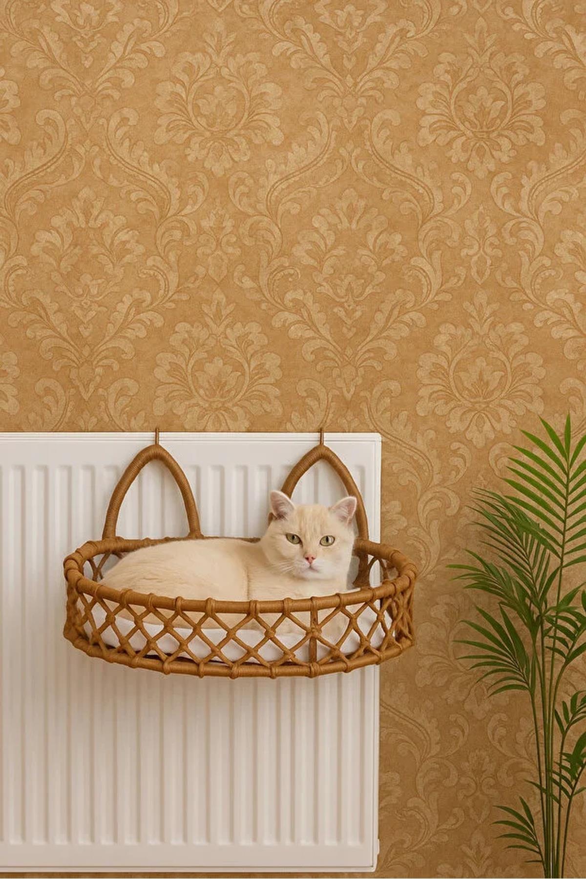 Tasaryum Kedi Köpek Kalorifer Yatağı, Hamak, Radyatör Yatağı Kahverengi