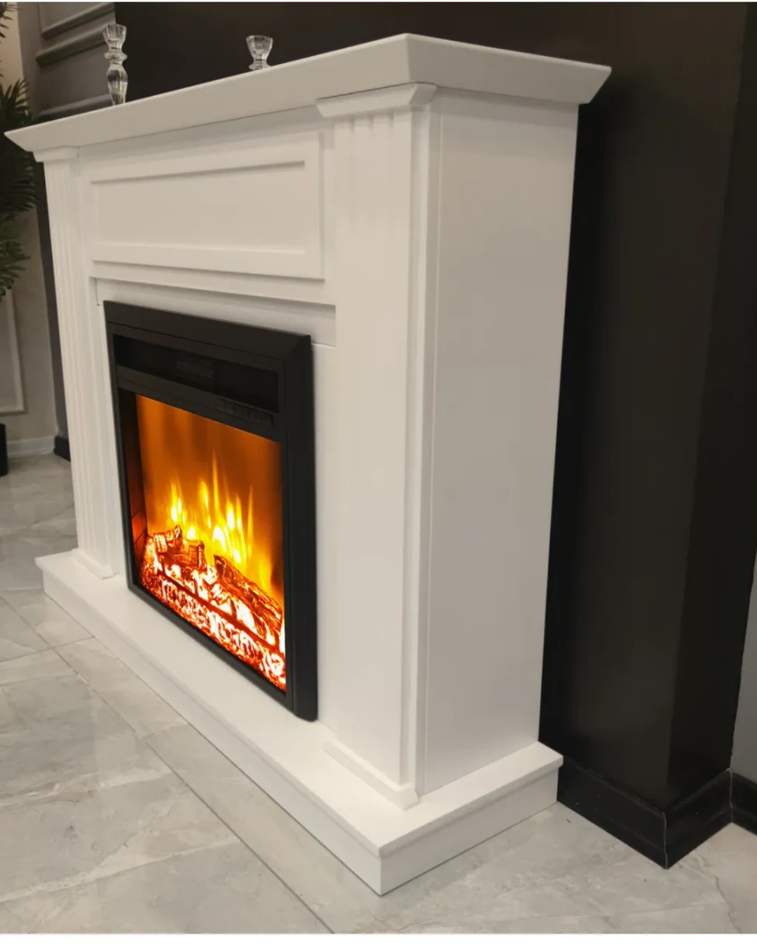 Dlc 0989 Beyaz 1800W Dekoratif Elektrikli Şömine