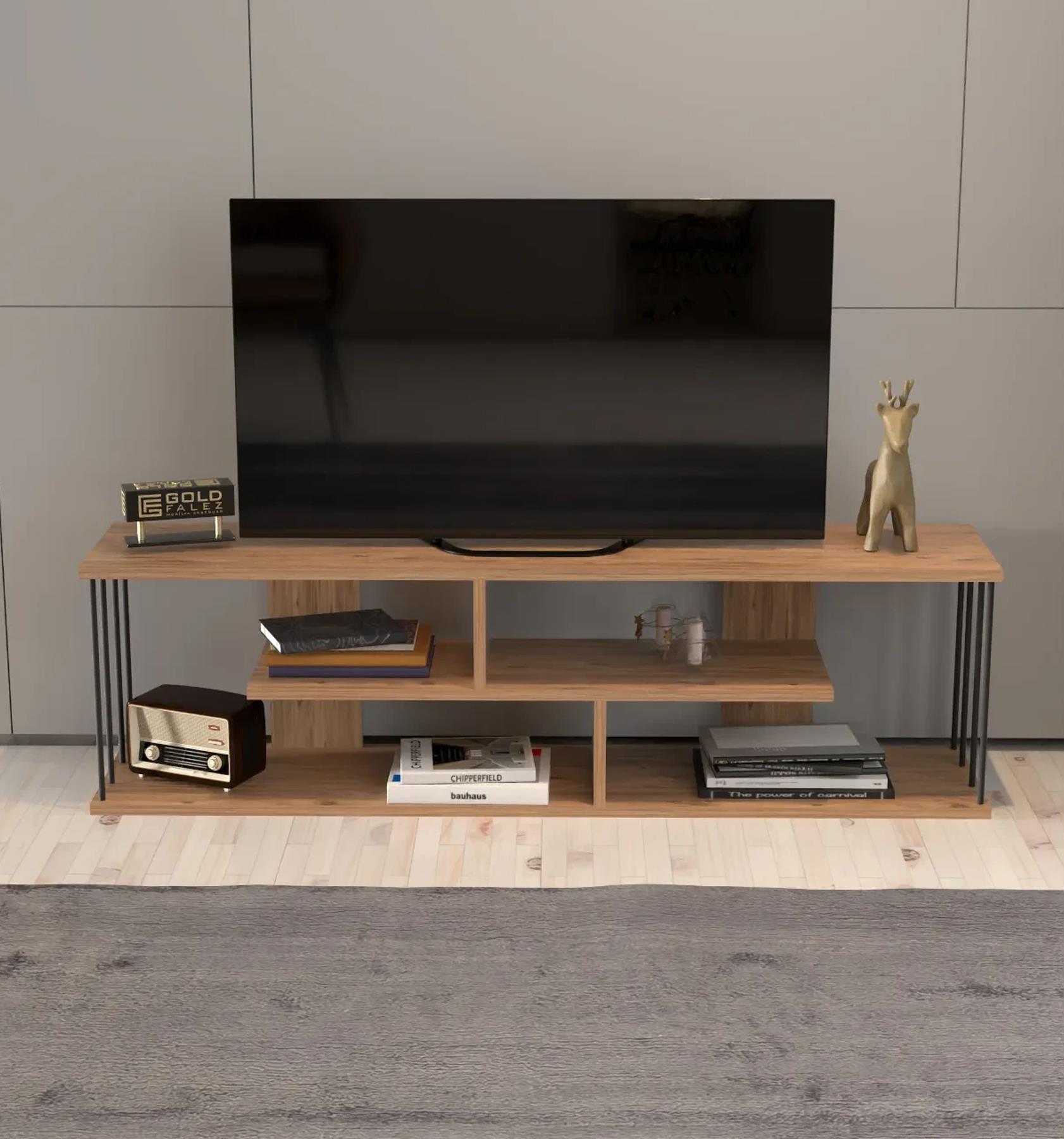 Reyo Tv Sehpası Raflı 140cm Ceviz