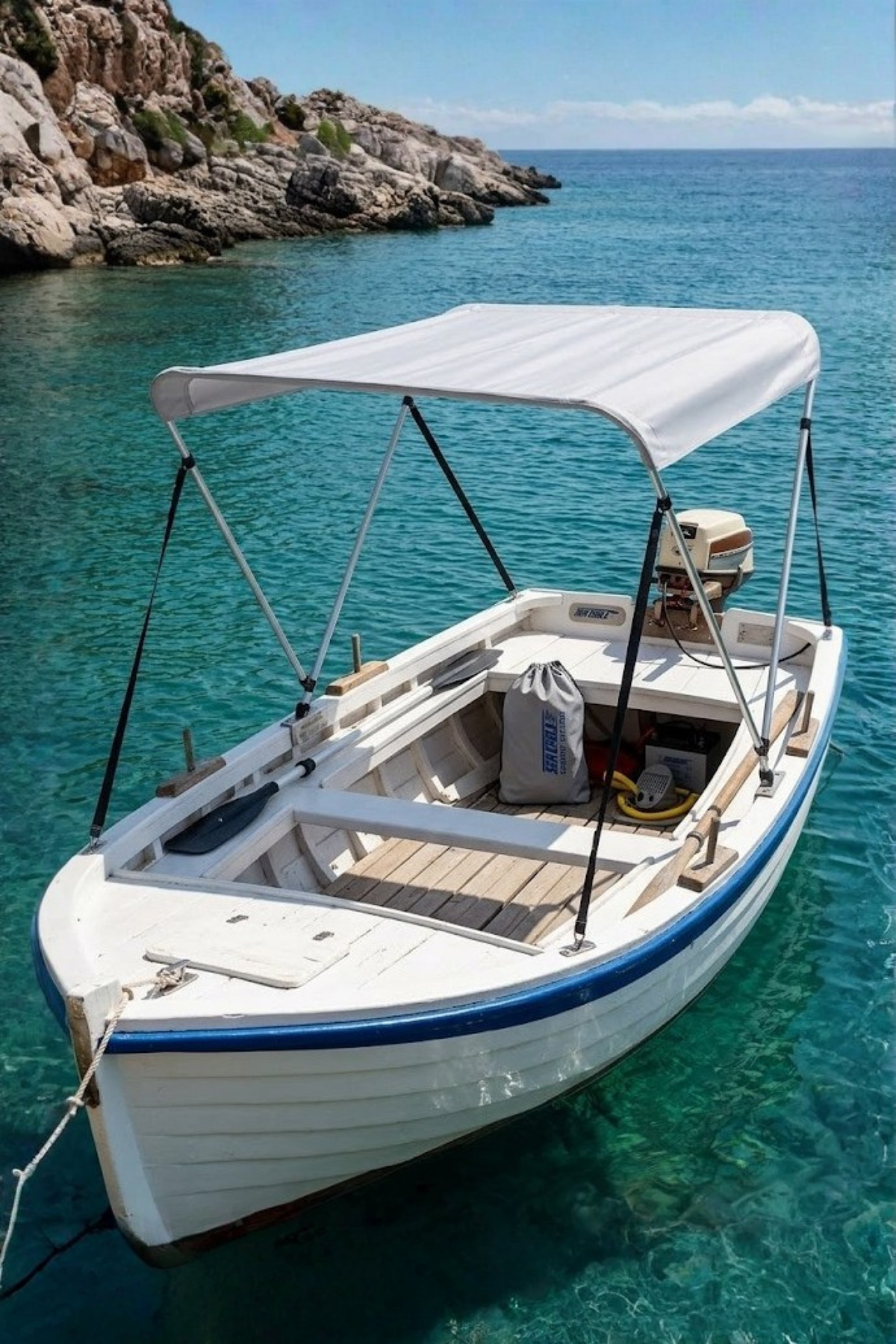 Reyo Bot Tekne Kayık Kano için Güneşlik Tente (aks aralığı 130 cm.)