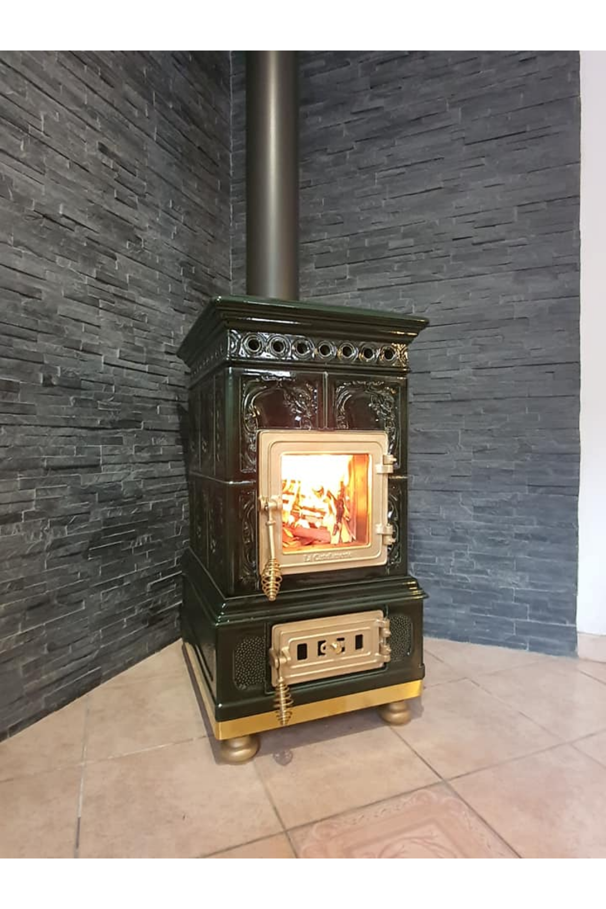 La Castellamonte Liberty Seramik Odun Sobası 120 cm 
