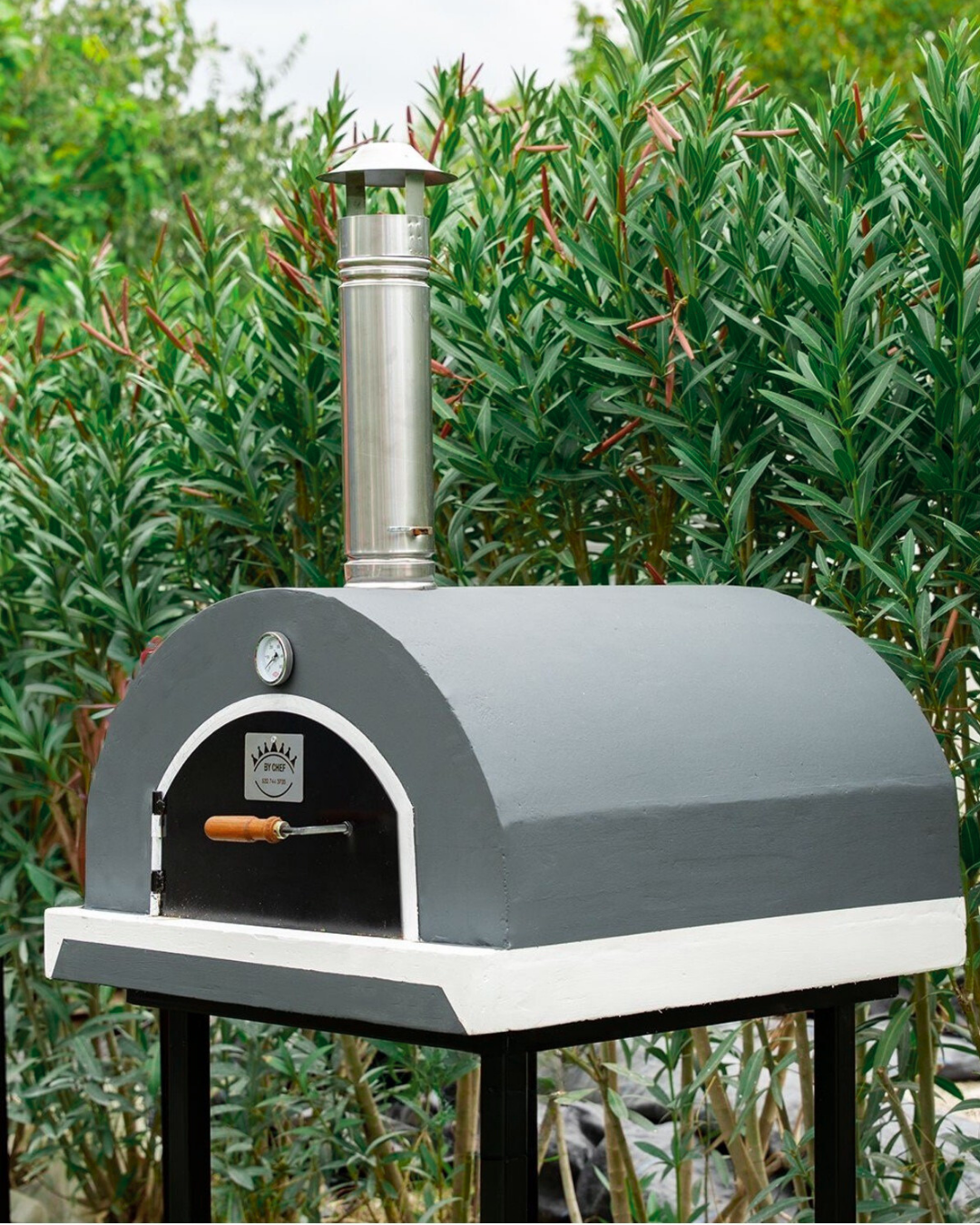 By Chef Roma Medium Kapaklı Termometreli Taş Fırın