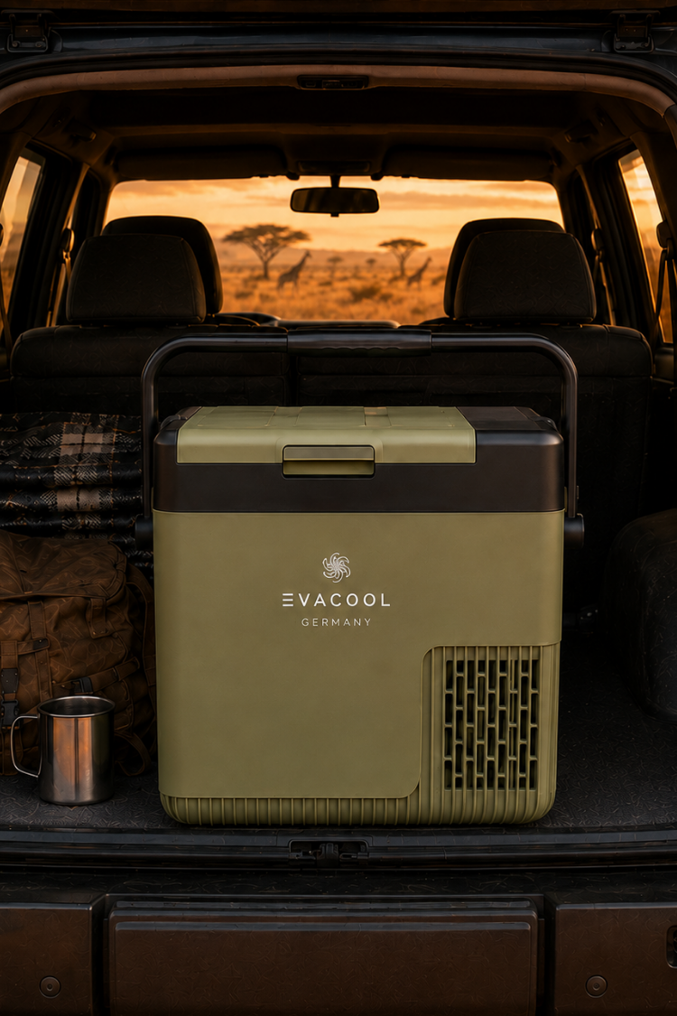 Evacool EVAHB20 12/24V Hybrid 18 Litre Akülü Kompresörlü Oto Buzdolabı