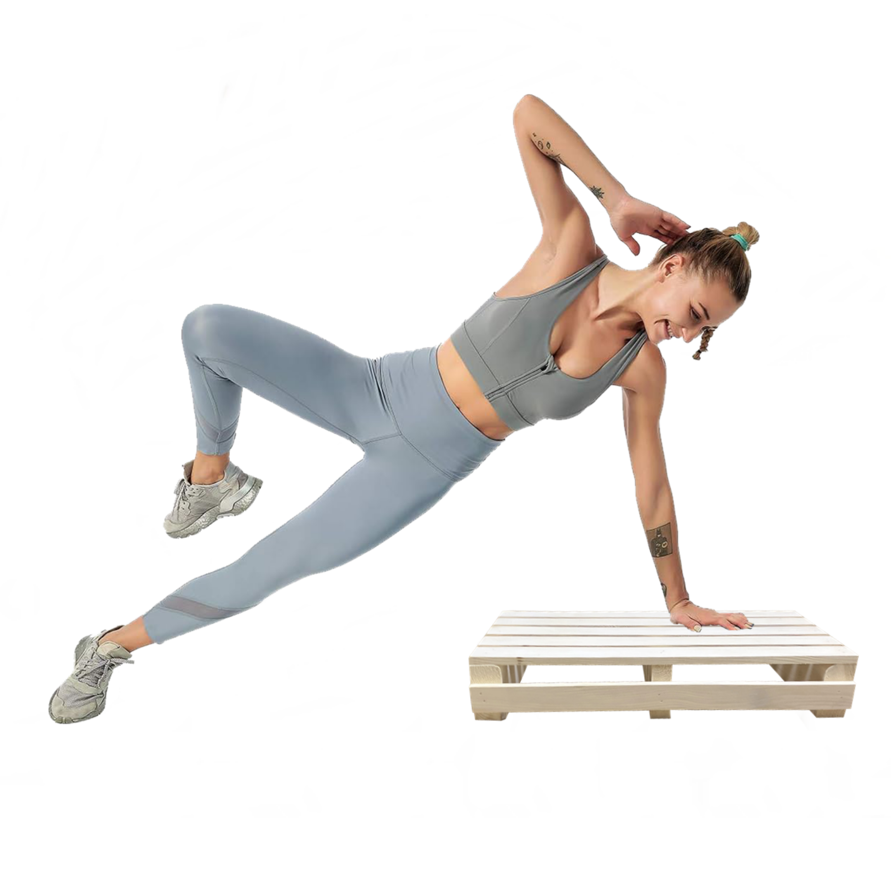 Reyo Doğal Ahşaptan Ev içi Kullanıma Uygun Kaymaz Tabanlı Step Tahtası 18x25x50 cm