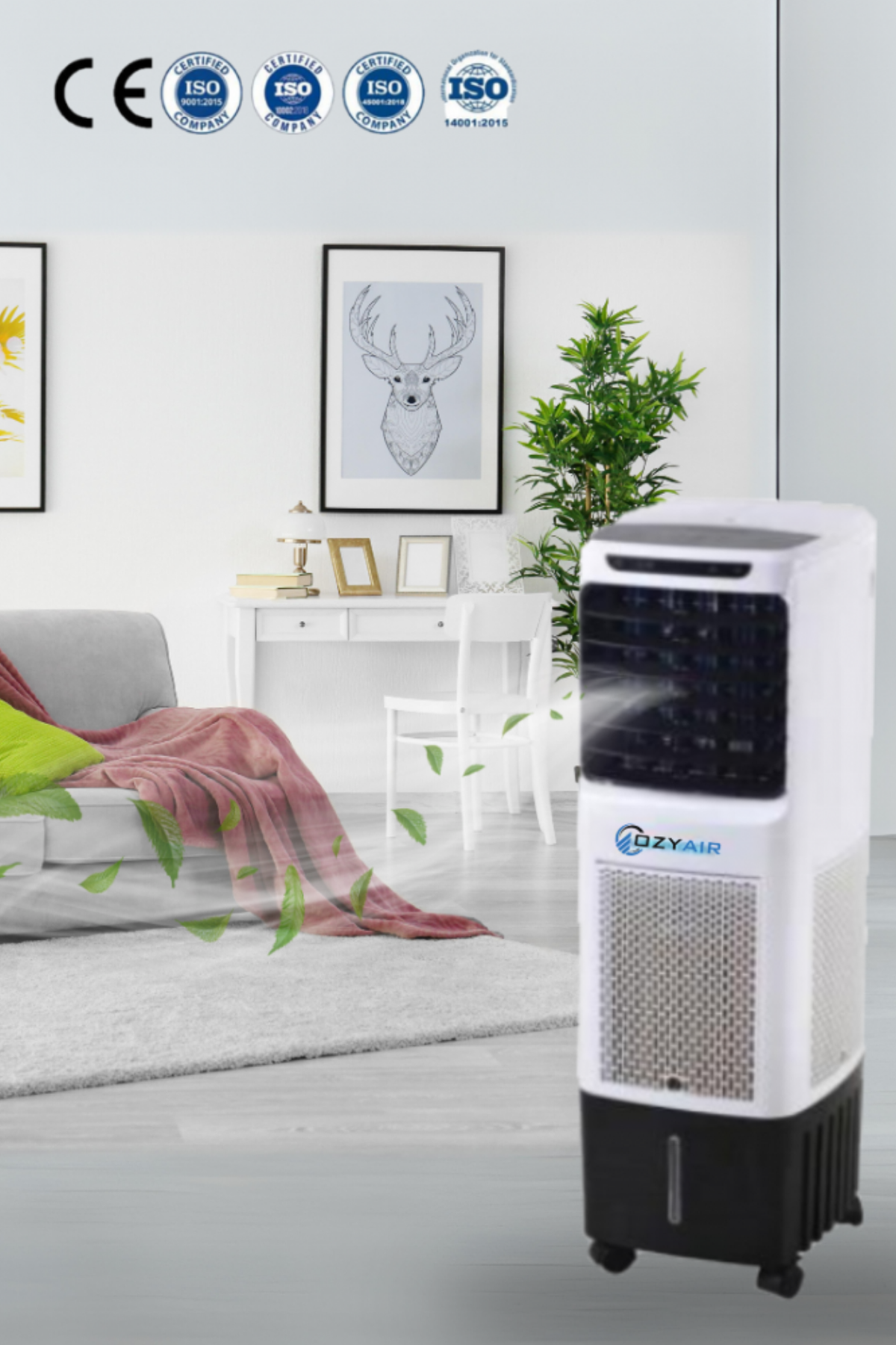 Ozy Air Minikule 2500 m3/h Evaporatif Soğutucu Mobil Klima, Sulu Hava Soğutucu