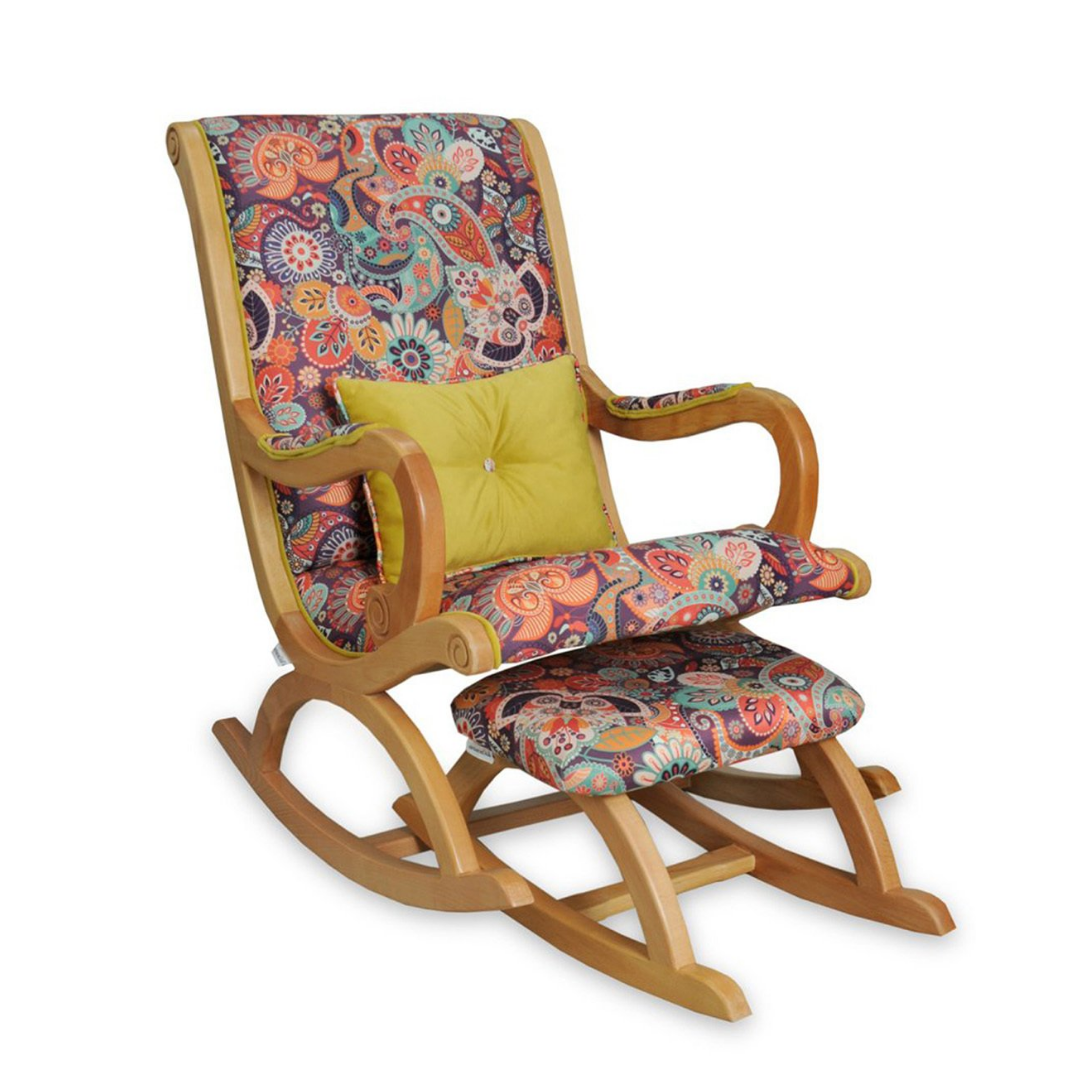 Asedia Rustik Naturel Retro Sallanan Sandalye
