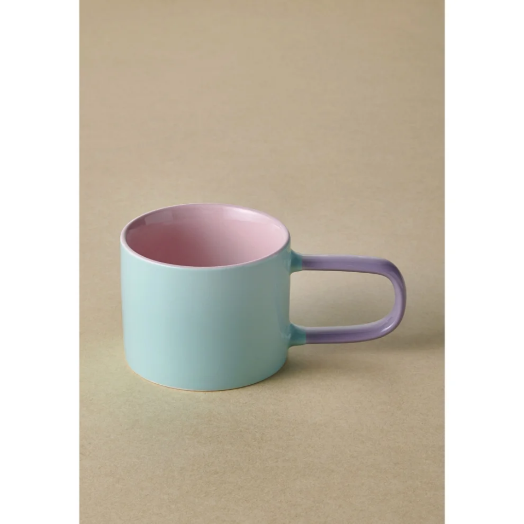 The Mia Rainbow Porselen Kupa Yeşil 270 ml