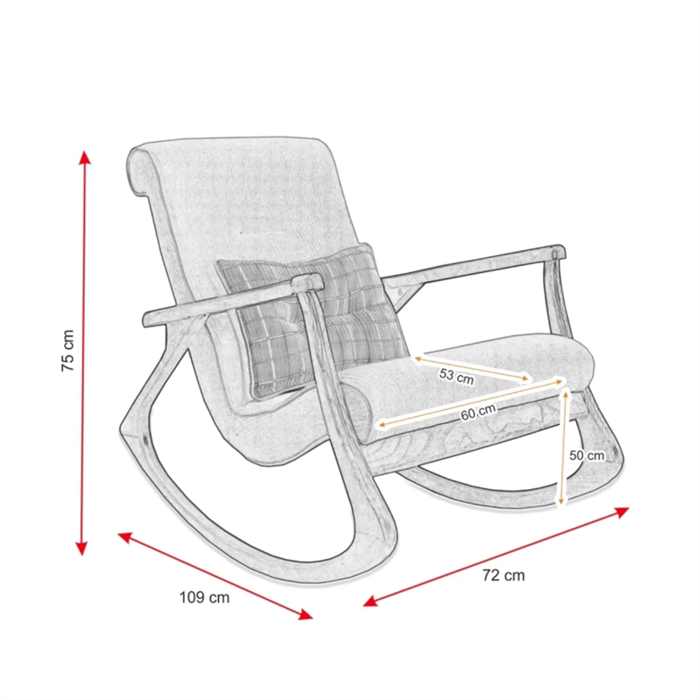 Asedia Ekol Ceviz Taş Rengi Kapitoneli Sallanan Sandalye Dinlenme Emzirme Baba Tv Okuma Koltuğu Berjer ENKTAS