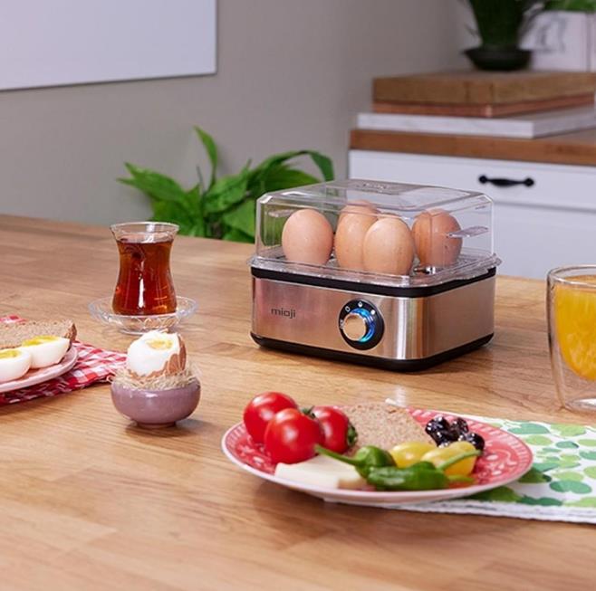 Mioji Mio Eg8 500W LED Işıklı Sesli Uyarı 8li Yumurta Kırma ve Pişirici