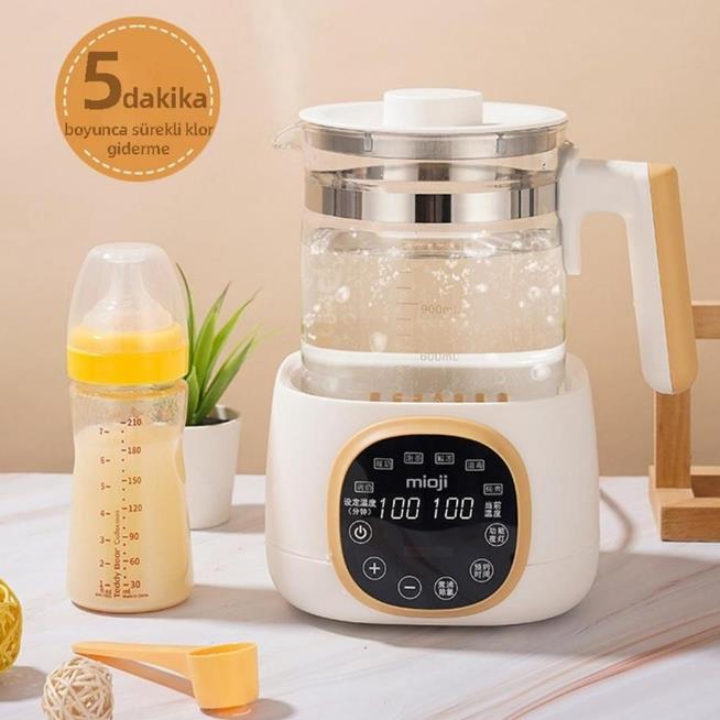 Mioji Mio K99 Çok Fonksiyonlu Isı Kontrolü Isı Sabitleme LED Ekranlı Elektrikli Mama Kettle