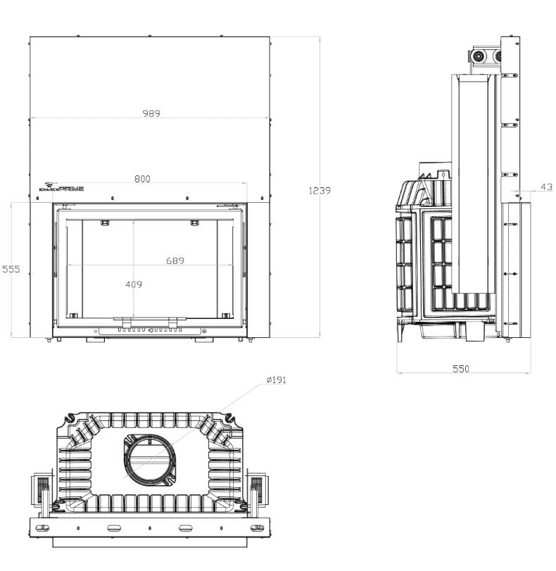 Echatech Font 800/G Şömine