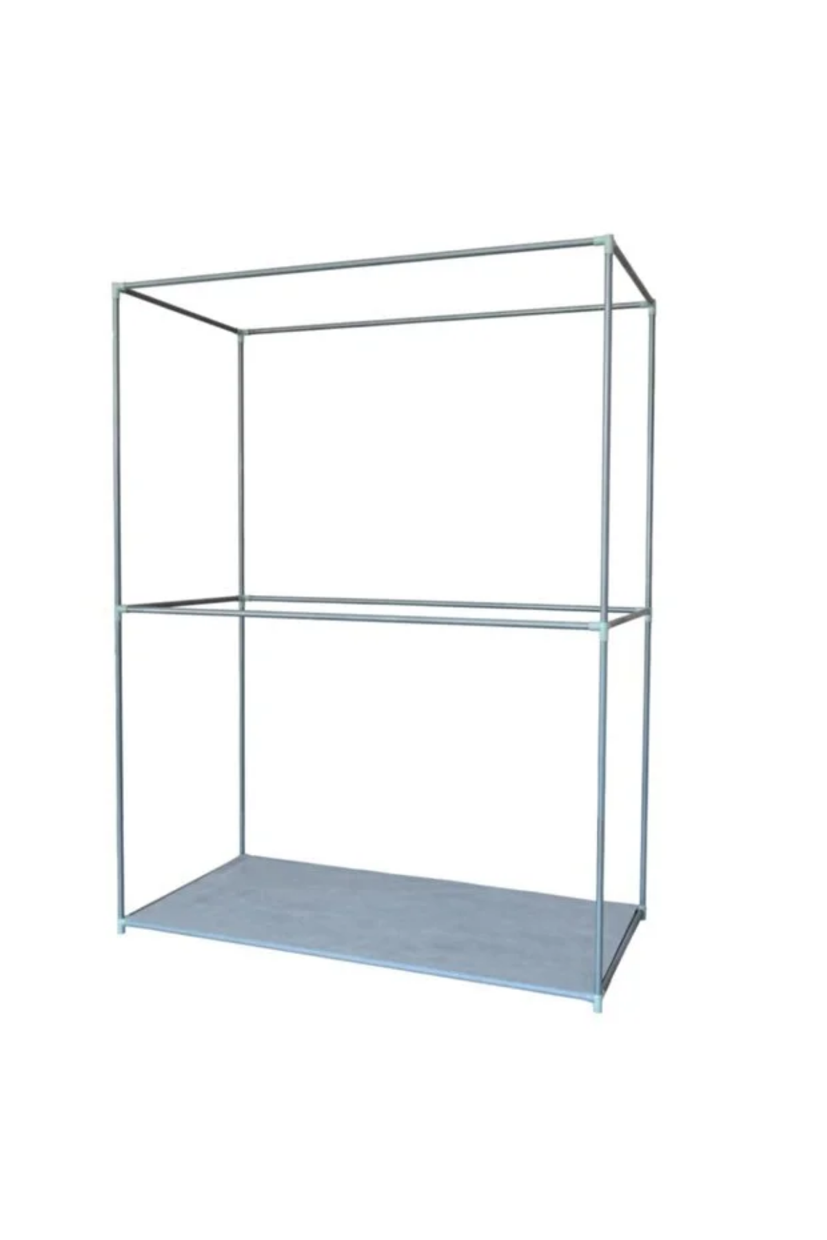 Reyo Panayır Özel Tasarım Güçlendirilmiş Çelik Yapım Yorgan Hurcu Yüklük Saklama Dolabı Gri Renk Bez Dolap