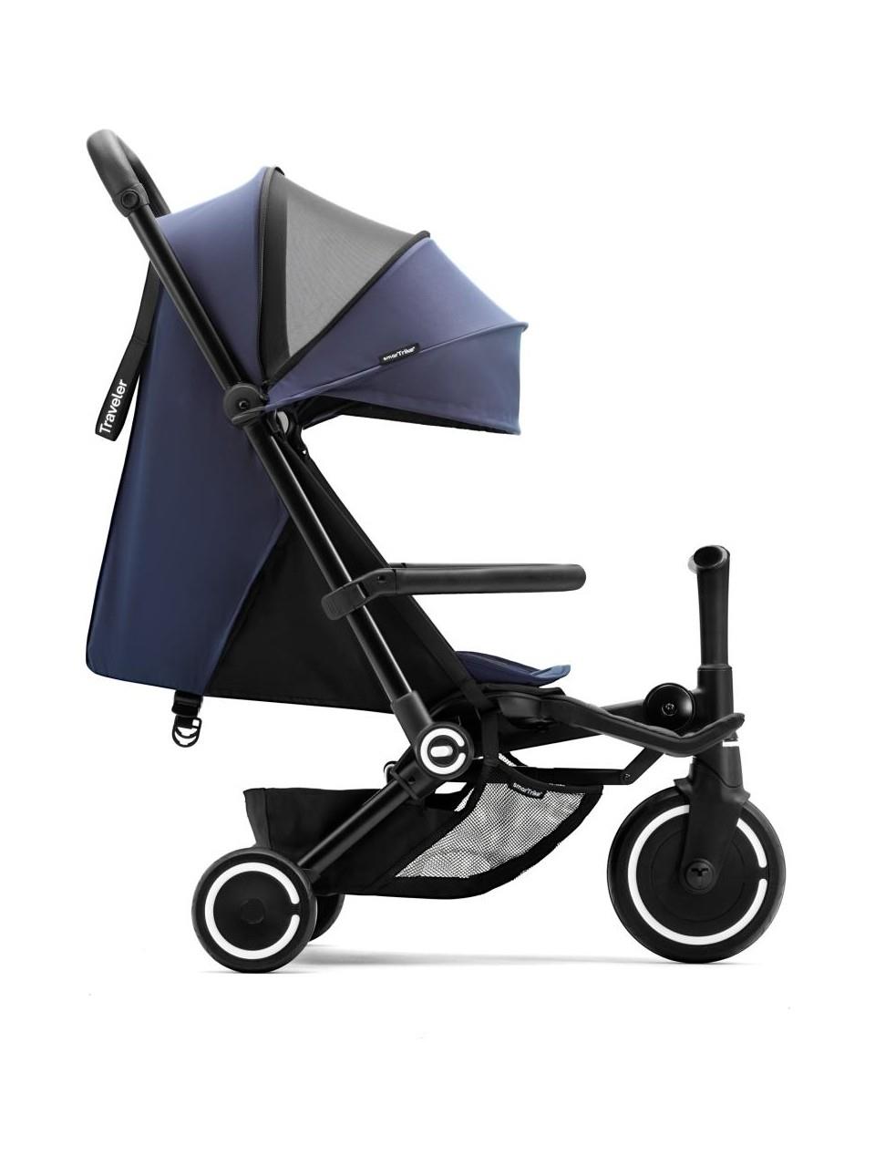 SmarTrike Traveler Mavi Bebek Arabası ve Bisiklet