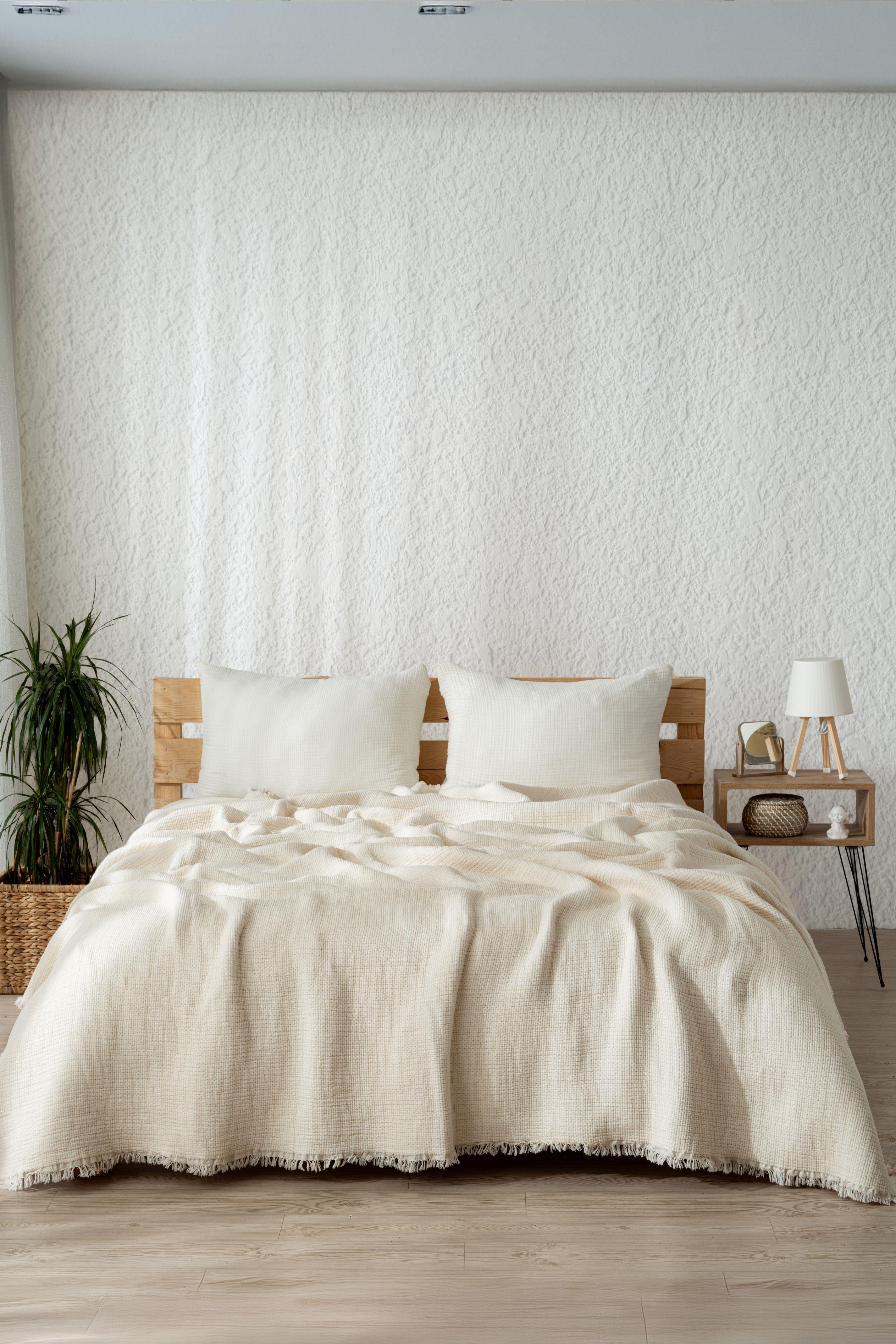 Mylasa Home Premium Müslin Yorgan 240x260 cm 100% Pamuk, Hafif ve Nefes Alabilen Yeşil