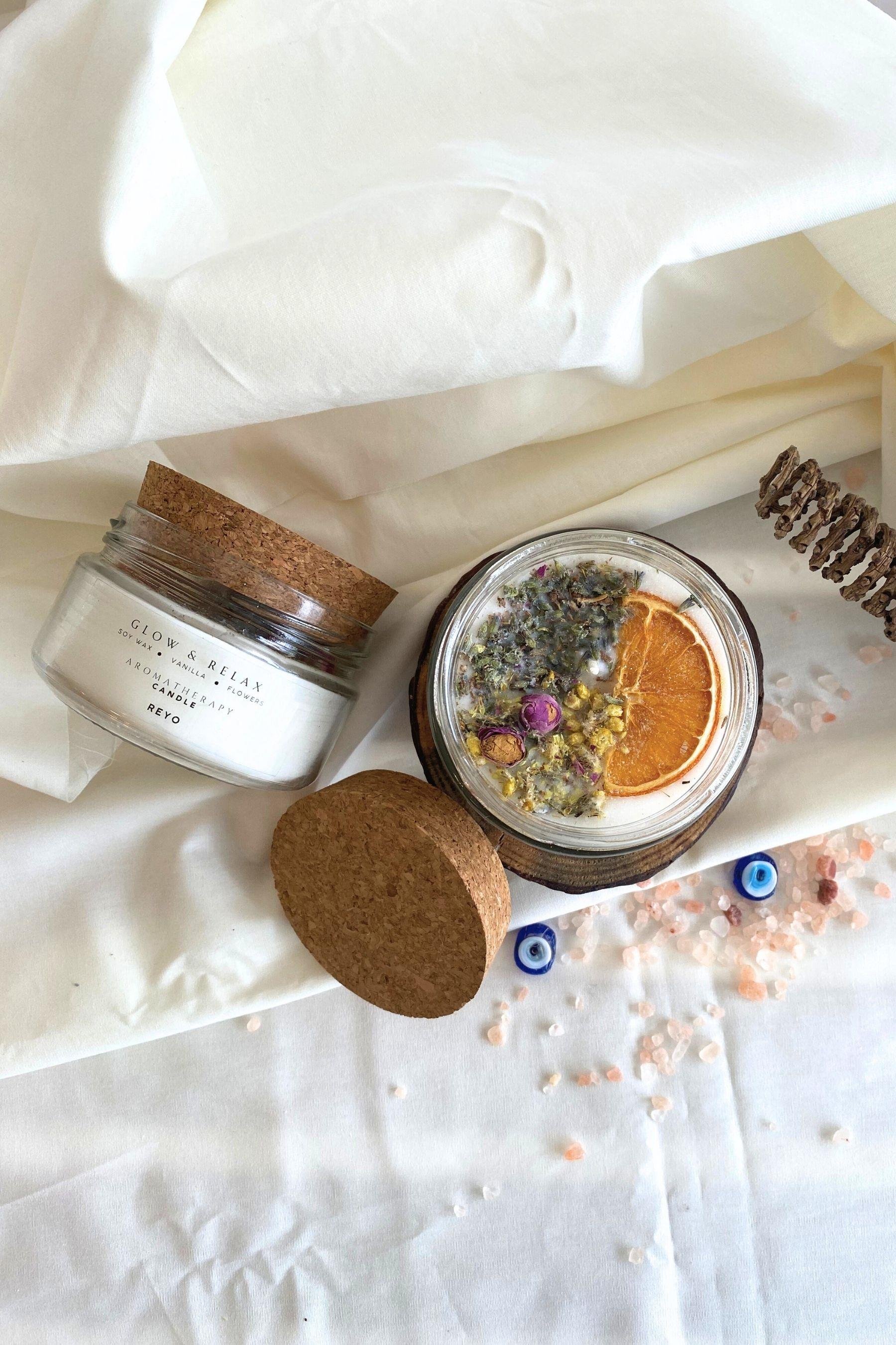 Reyo Enerji Ritüeli Mum Vanilya Oryantal ve Baharat Notalı %100 Soya Wax Meditasyon Aromaterapi