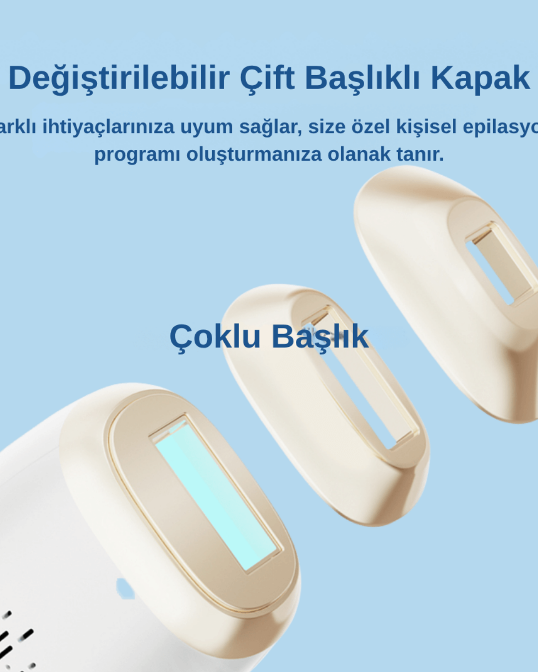 Pure ES IPL Buz Başlıklı Ağrısız, Çift Başlık Lazer Epilasyon Cihazı