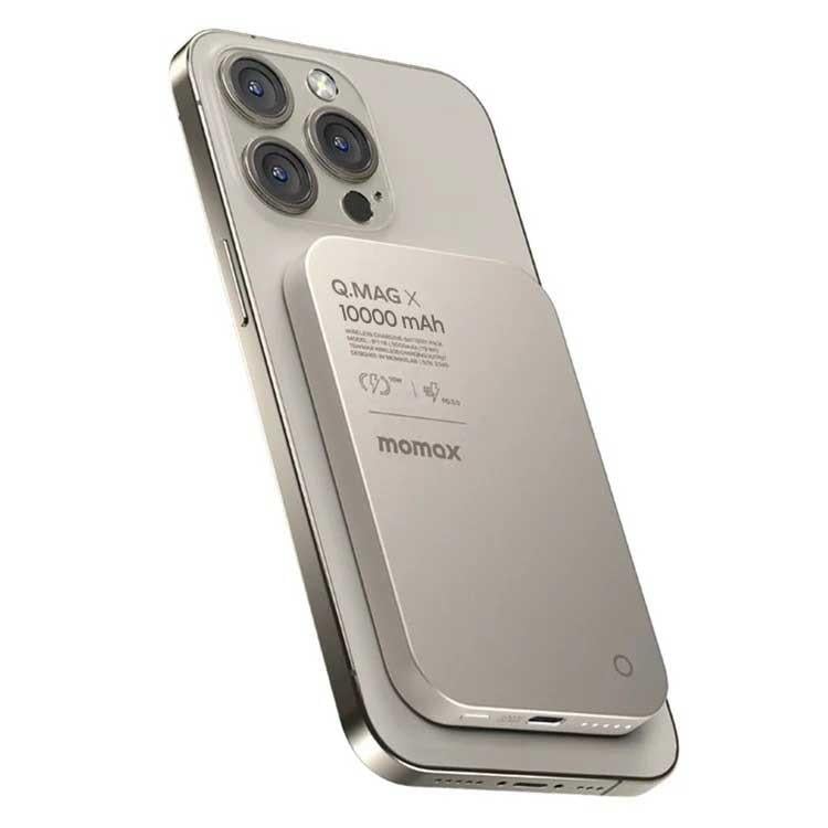 Momax   Titanium Wireless Kablosuz Powerbank 10000mAh MagSafe Uyumlu