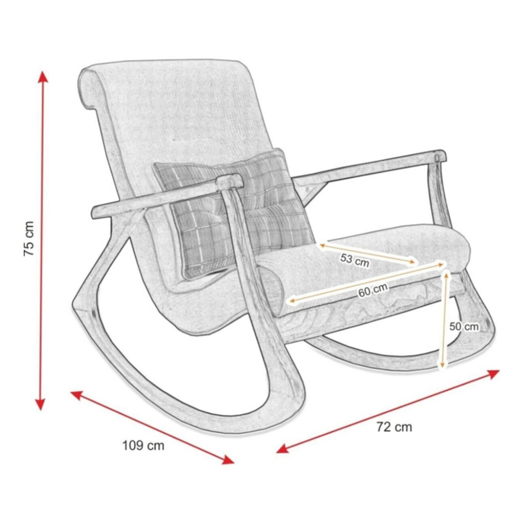 Asedia Ekol Açık Ceviz Teddy Krem Ahşap Sallanan Sandalye Dinlenme Emzirme Baba Tv Okuma Koltuğu Berjer