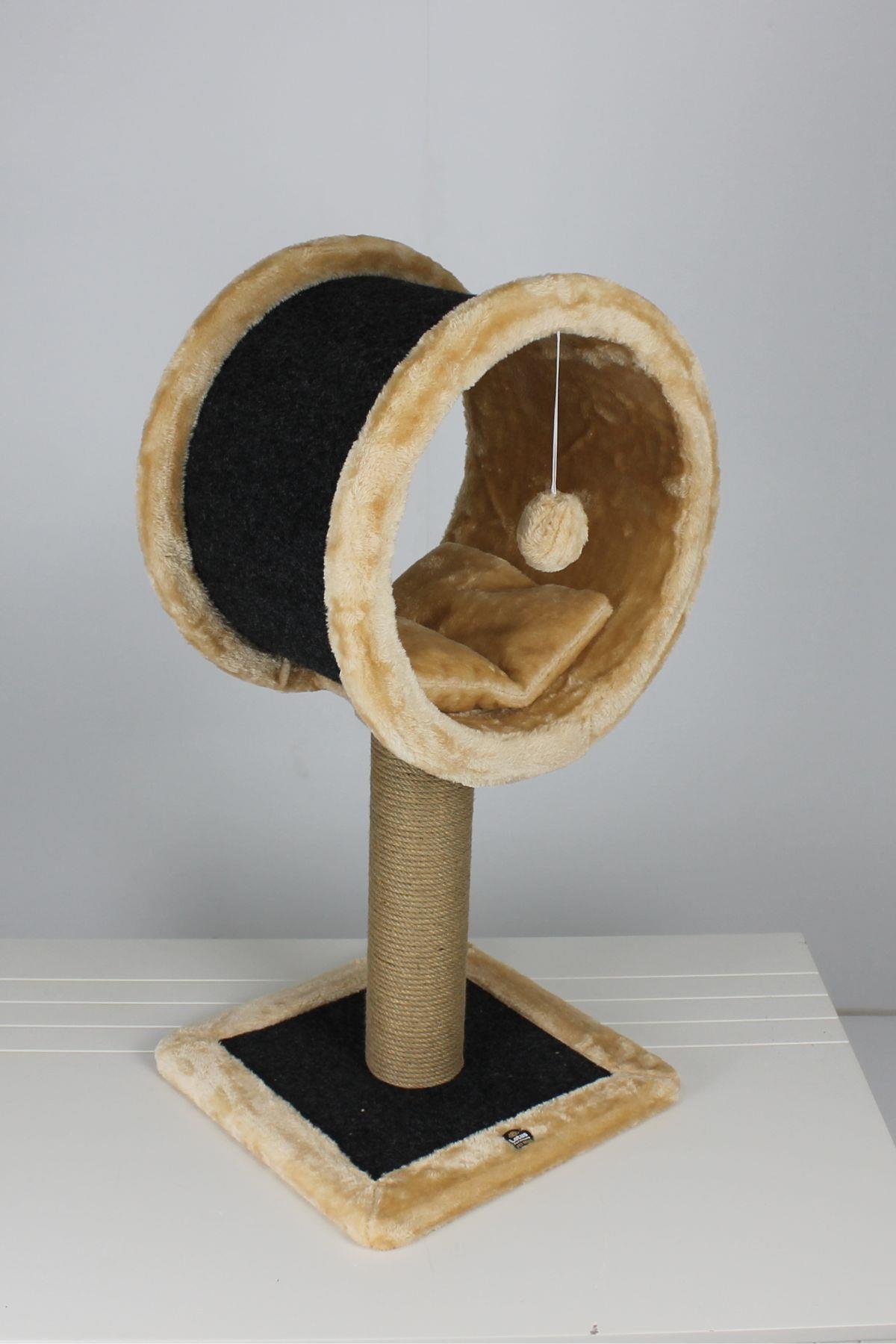 Lotus Pet Design Tırmalamalı Kedi Evi Kedi Oyun Evi Bal