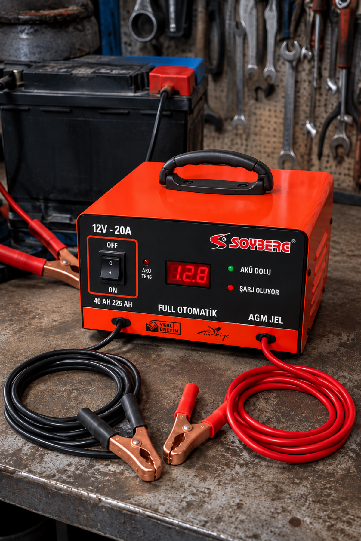 Soyberg S-1220 12V 20A Tam Otomatik Akü Şarj Cihazı