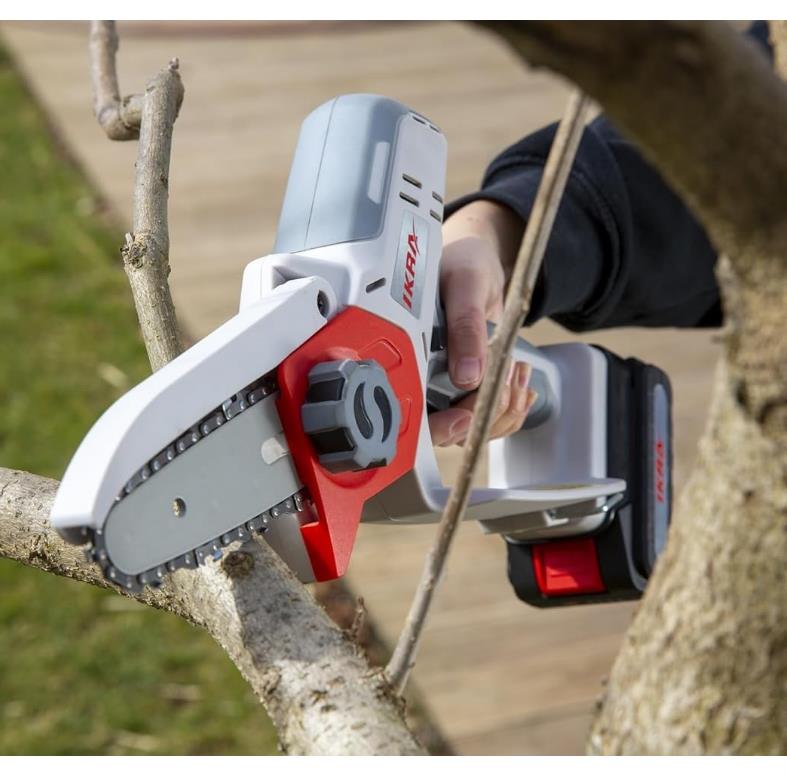 Ikra ICMS 2011 Çift Akülü Budama Testeresi 20V-2.0 Ah