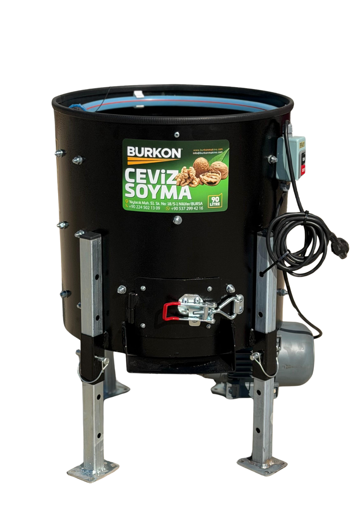 Burkon 90 lt 35 kg Sabit Devirli Ceviz Soyma Makinesi