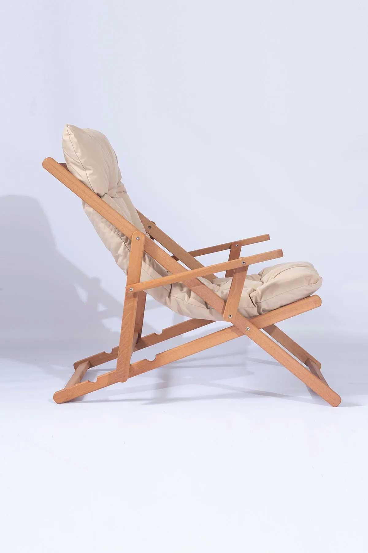 Reyo Loft Kollu Nora Şezlong Seti Bahçe balkon plaj Katlanır İkili Minderli Set 2 Minderli Şezlong 1 Sehpa