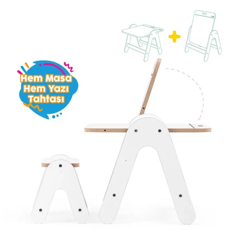 Mamatoyz Massam Beyaz Mdf Aktivite Masası