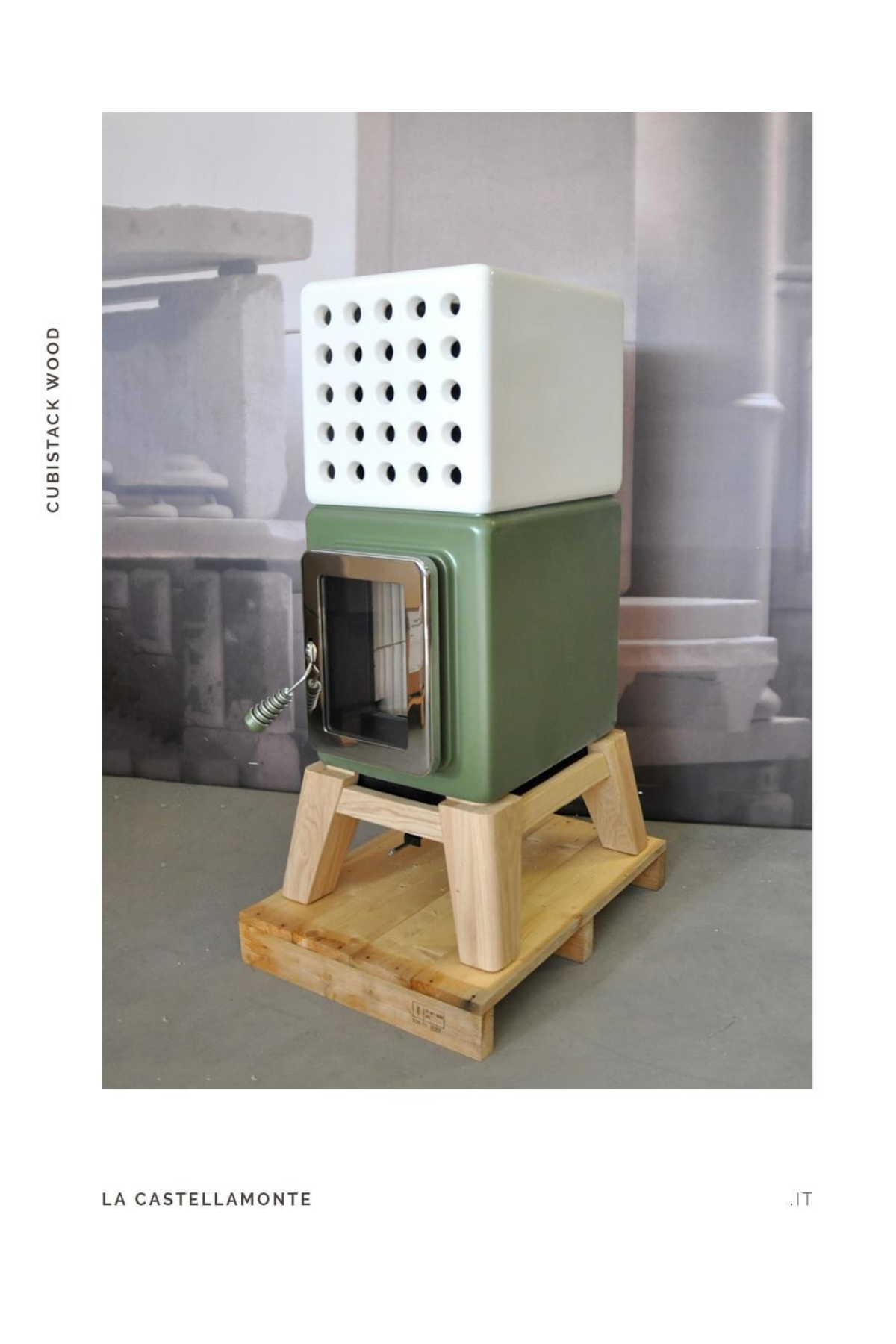 La Castellamonte Cubi Stack Wood Seramik Odun Sobası