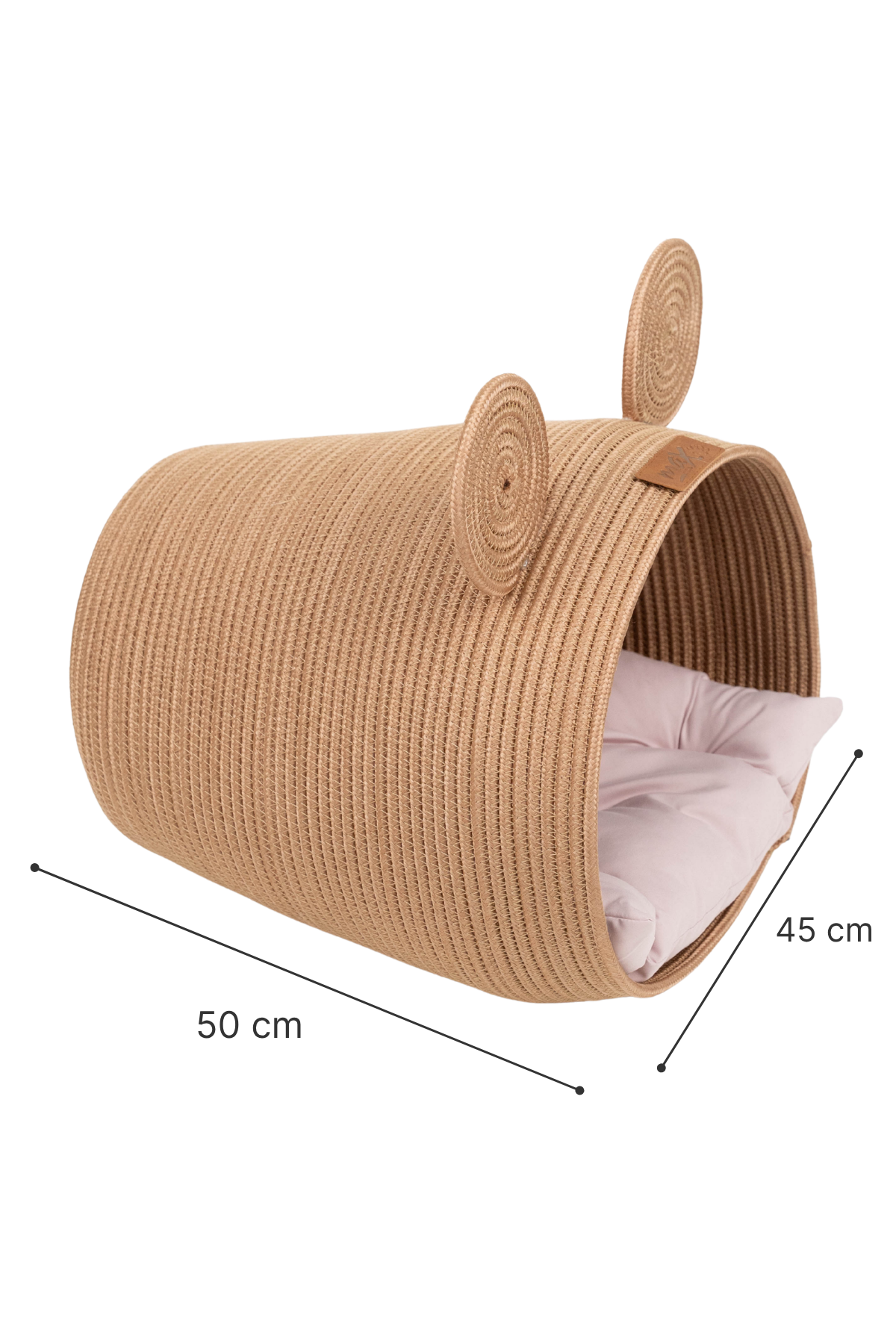 Reyo Max Design Maxie Bunny Kedi Yuvası ve Köpek Yatağı Pudra – Yumuşak ve Konforlu Kedi Köpek Yatağı
