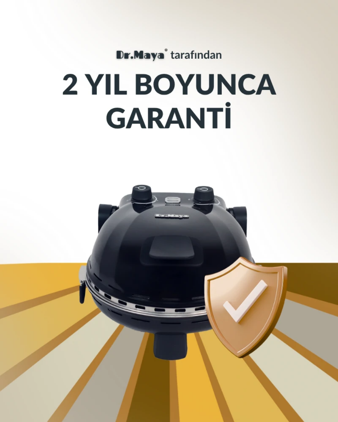 Dr.Maya Pro+ Çok Amaçlı Elektrikli Taş Fırın Tandır ve Ekmek Yapma Makinesi Siyah- Pizza Lahmacun Ekmek