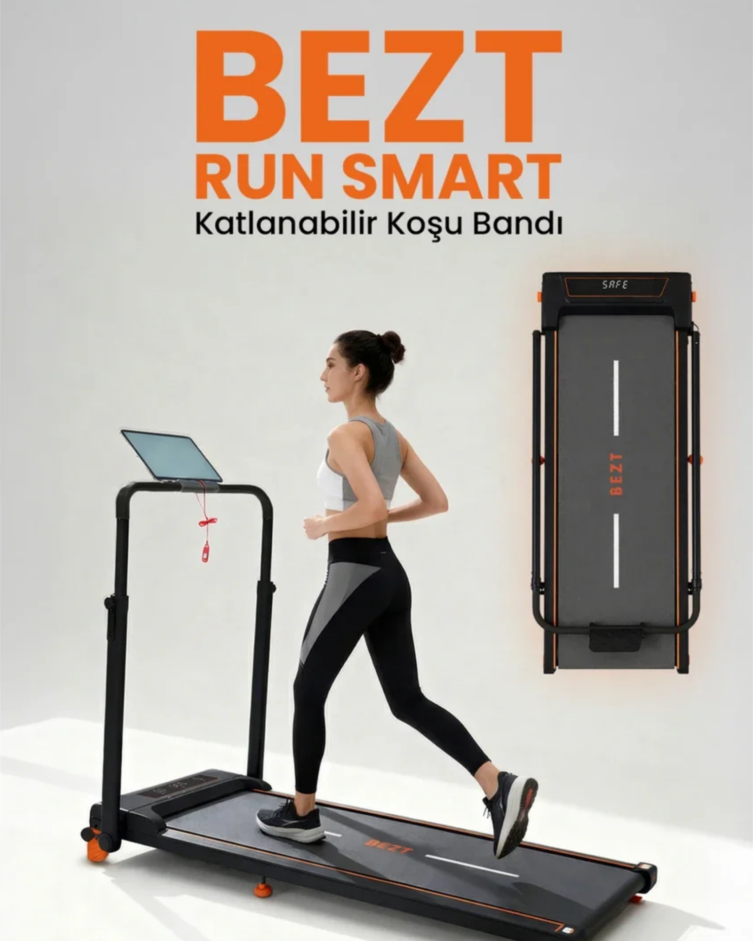 Bezt Run Smart Katlanabilir Koşu Bandı Siyah
