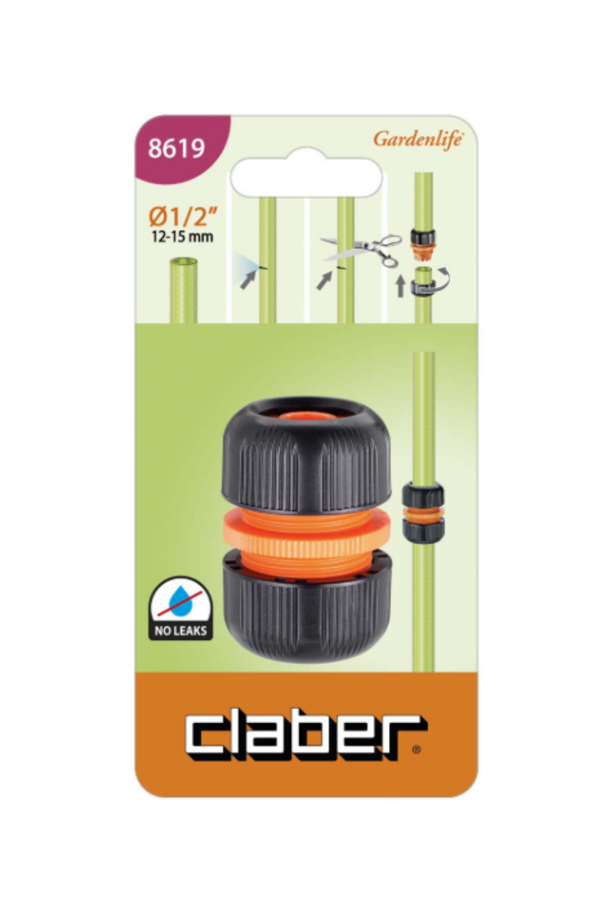 Claber 8619 1/2'' Hortum Tamiri, Birleştirme Aparatı