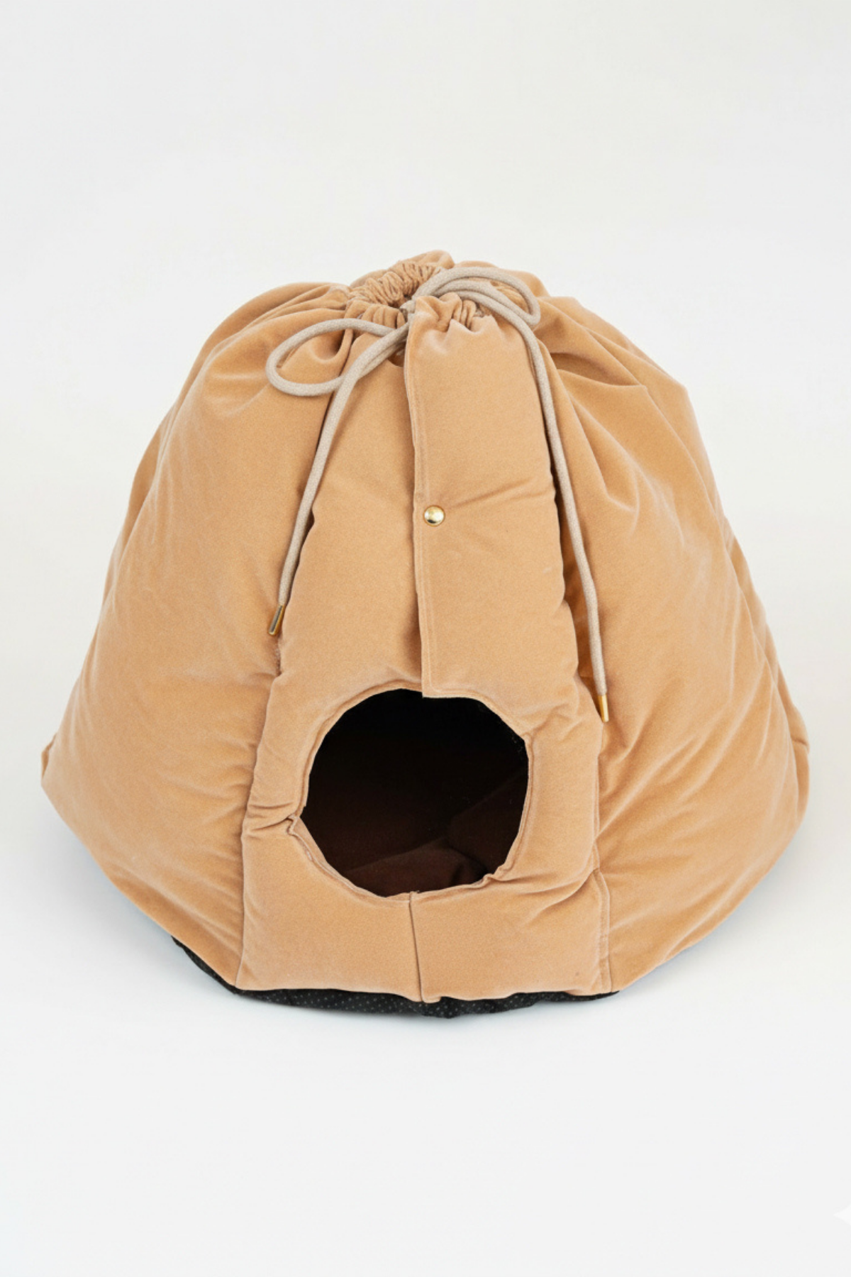 Reyo Max Design Maxie Dream Pouch Kedi Yuvası ve Köpek Yatağı Latte – Yumuşak, Konforlu Peluş Kedi Evi ve Evcil Hayvan Yatağı