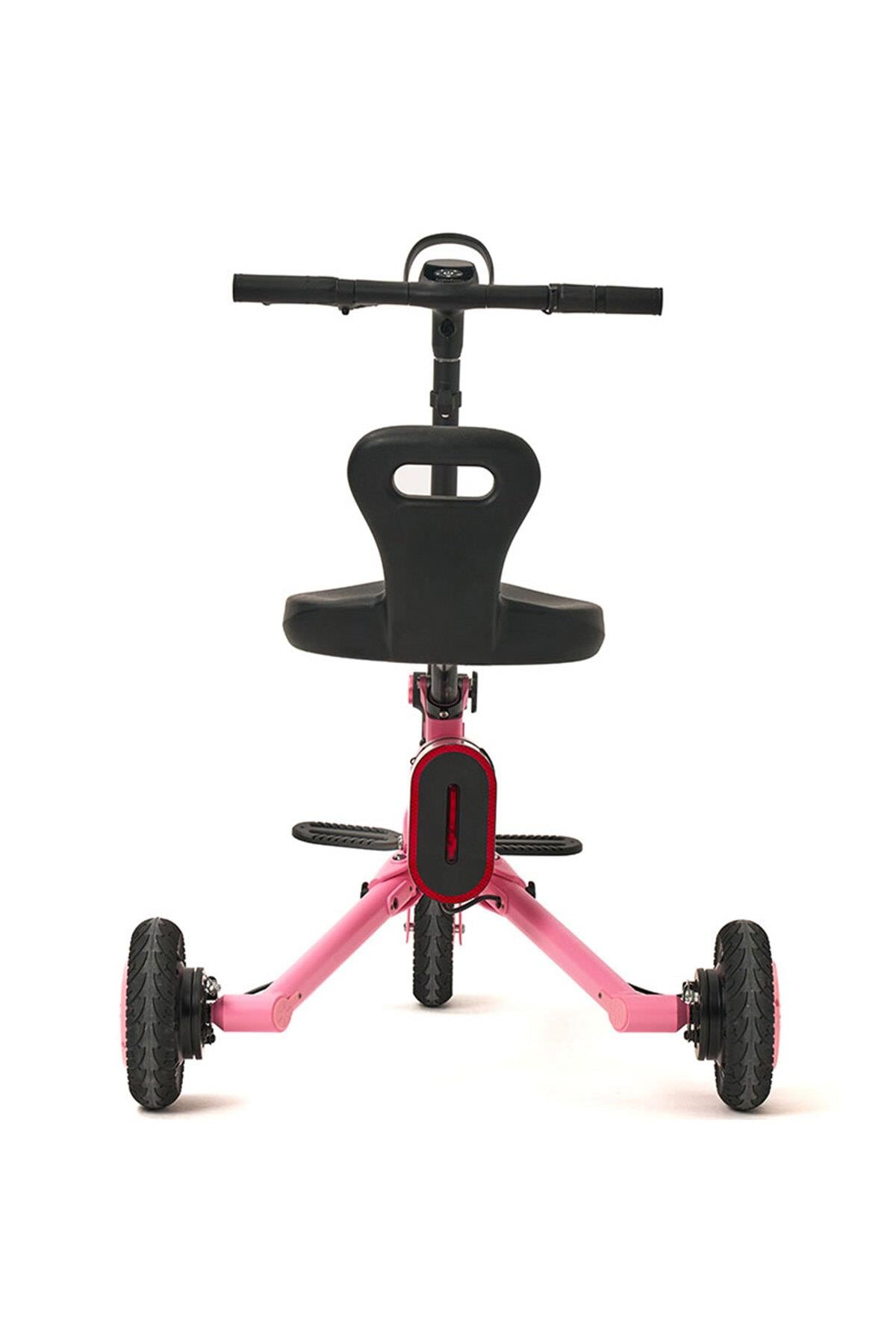 Igofor 3 Tekerlekli Katlanabilir Elektrikli Oturulabilir Scooter Pembe