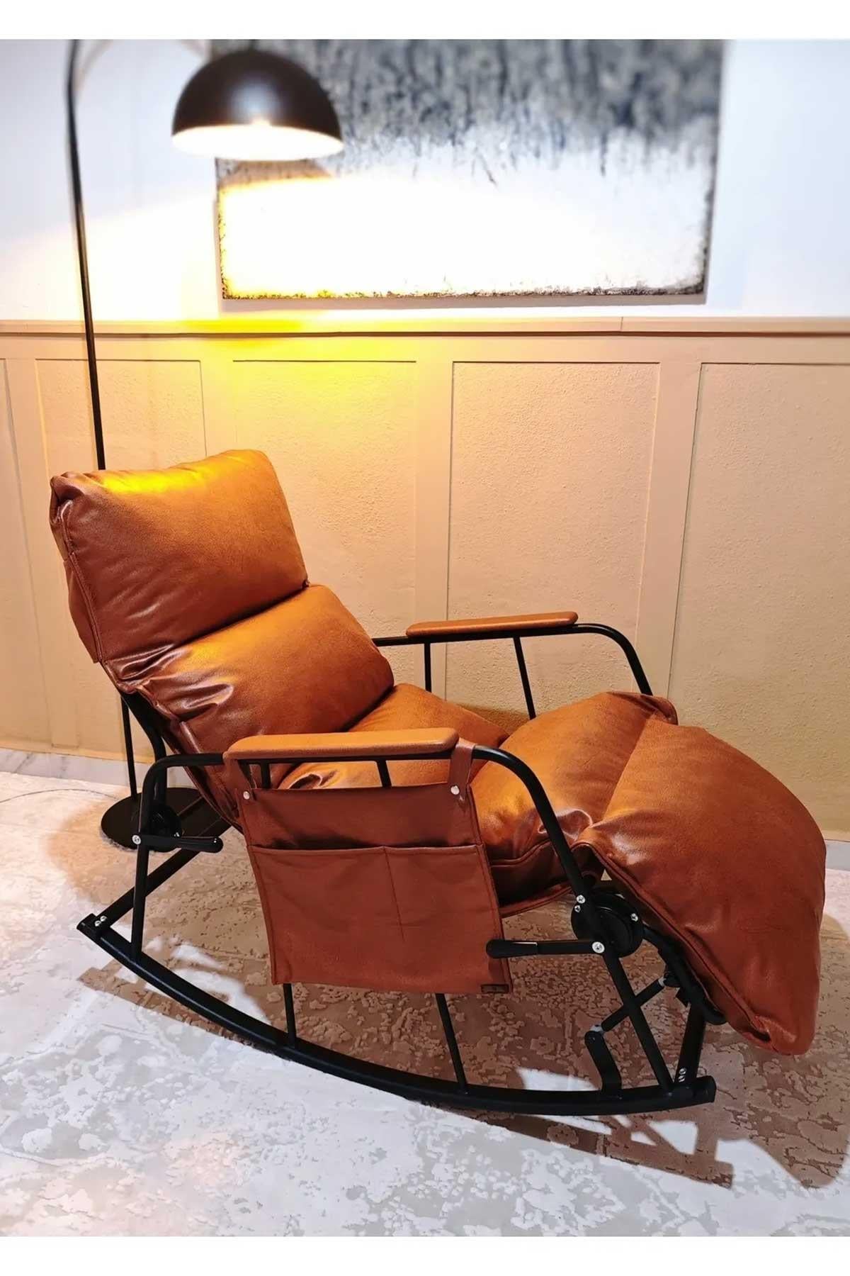 Dy Home Garden Mekanizmalı Sallanan Koltuk, Sallanan Şezlong, Tv Koltuğu, Dinlenme Koltuğu, Okuma Koltuğu Kiremit