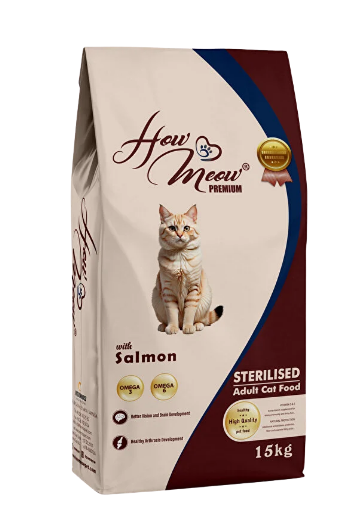 How Meow Somonlu 15 kg Kısırlaştırılmış Yetişkin Kedi Maması