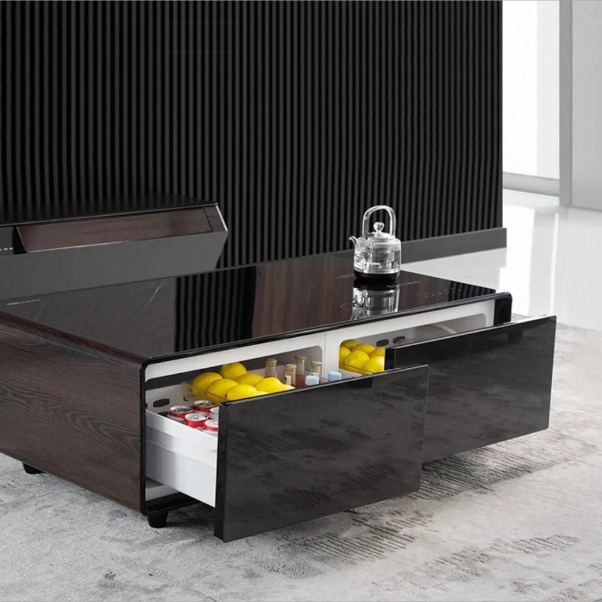 Mars&Hars SCT135A Kompresörlü Akıllı Sehpa Buzdolabı Bluetooth Haparlör-Ahşap Renk