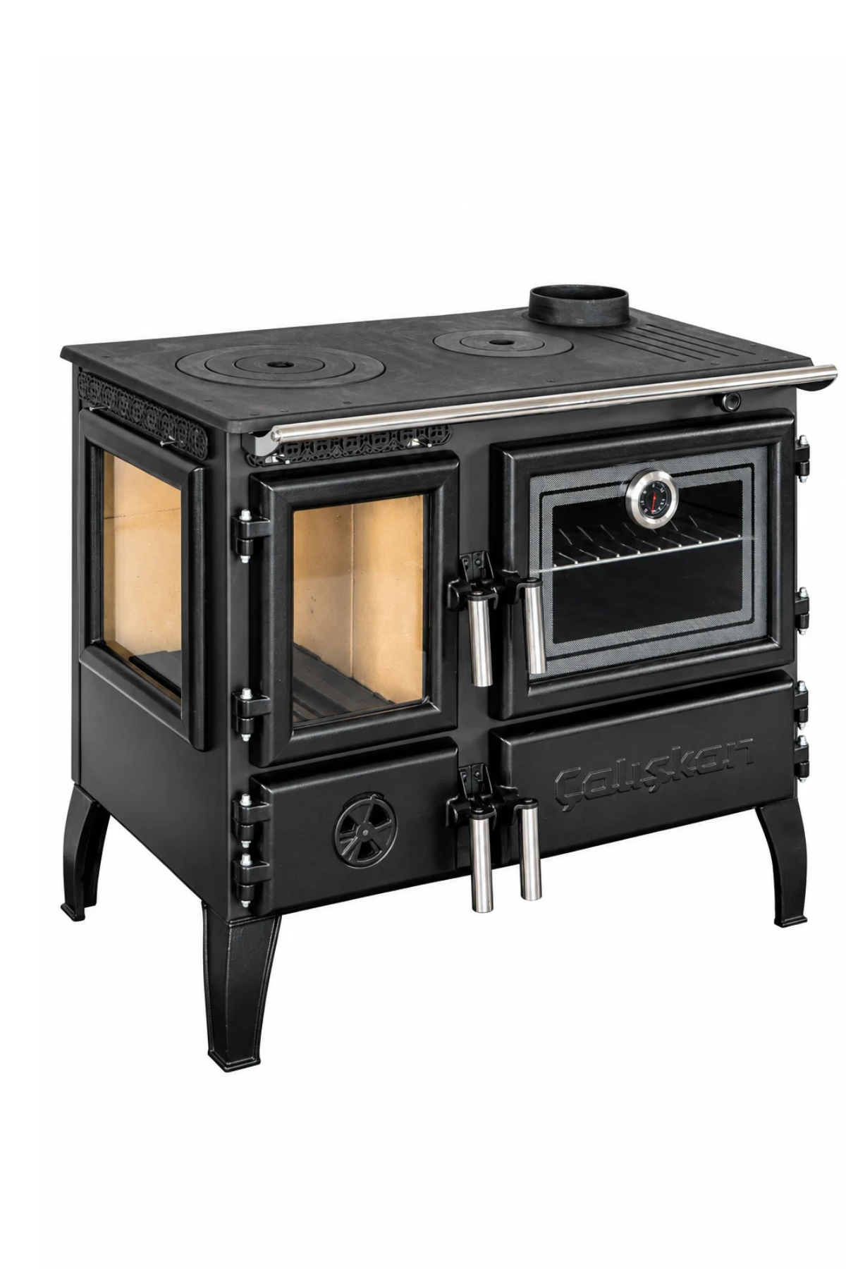 Reyo Stove Rabat 3D Gurme Tuğlalı Fırınlı Şömine Soba EN Sertifikal