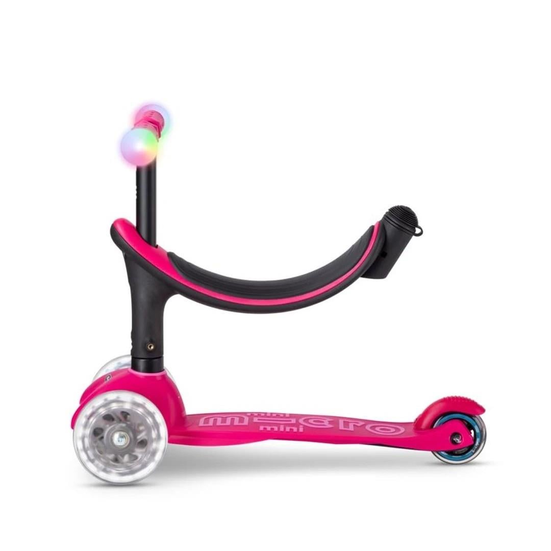 Micro Mini2Grow Deluxe Magic 3 Tekerlekli Scooter LED Pink